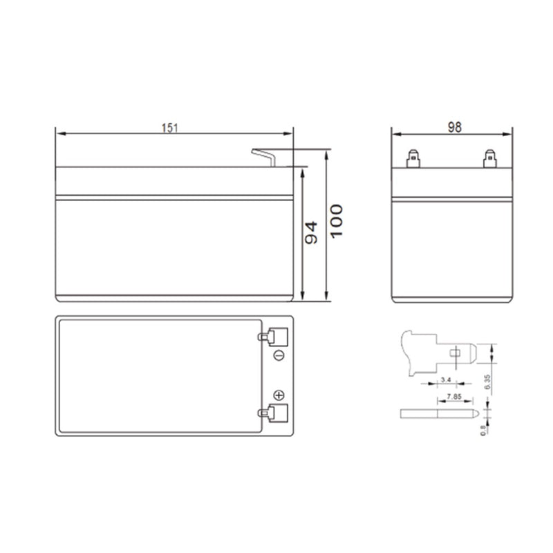 Cargue la imagen en el visor de la galería, [NEP12V12AH] 12 Volt 12Ah Battery Valve Regulated Lead-Acid Battery - Polar Tech Australia
