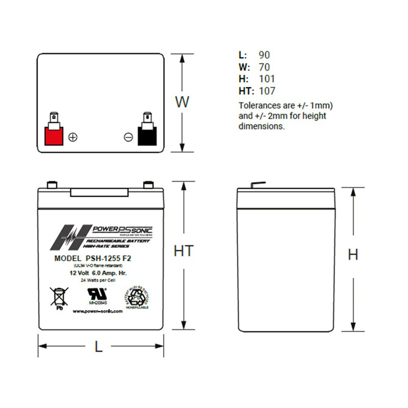 Cargue la imagen en el visor de la galería, [NEP12V54AH] 12 Volt 5.5Ah Battery Valve Regulated Lead-Acid Battery - Polar Tech Australia
