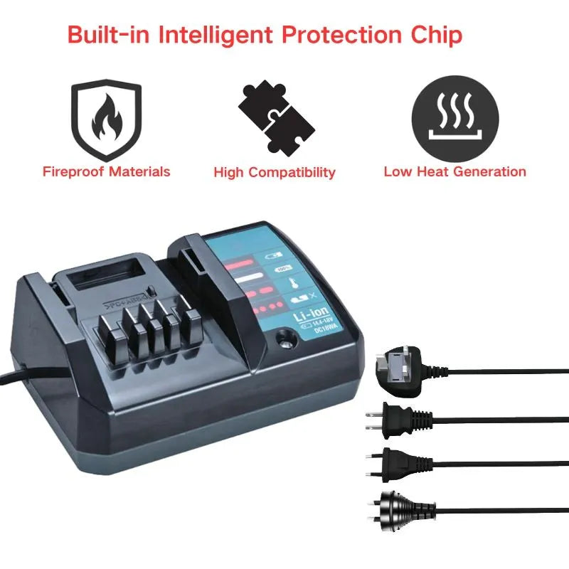 Chargez l&#39;image dans la visionneuse de la galerie, Replacement Dual  Fast Charger For Makita 14.4V-21V Electrical Tool Li-ion Battery - Polar Tech Australia
