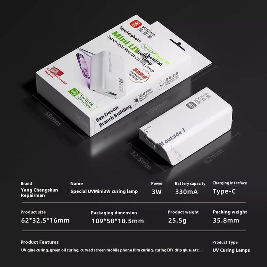 [YCS-TNZ] Super-light mini UV Curing Lamp - Polar Tech Australia