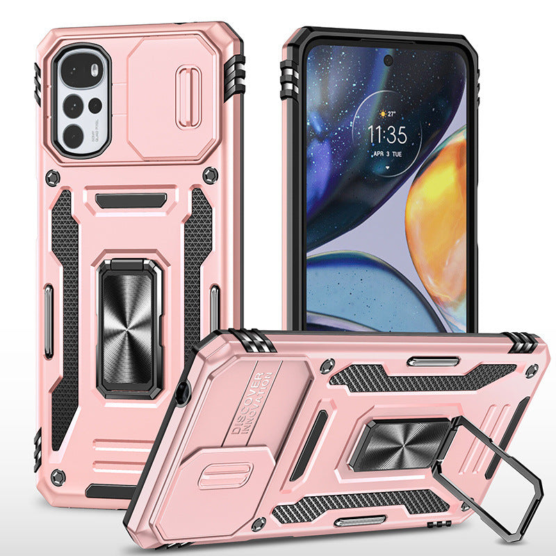 Load image into Gallery viewer, [Magnetic Rotable Kickstand][Slide Camera Cover] Motorola Moto G22 - Shield Shockproof Rugged Heavy Duty Case - Polar Tech Australia
