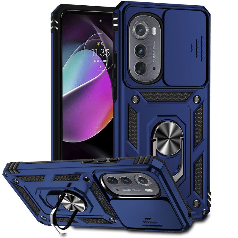 Chargez l&#39;image dans la visionneuse de la galerie, [Magnetic Ring Kickstand][Camera Cover] Motorola Moto Edge 2022 - Shield Shockproof Rugged Heavy Duty Case - Polar Tech Australia

