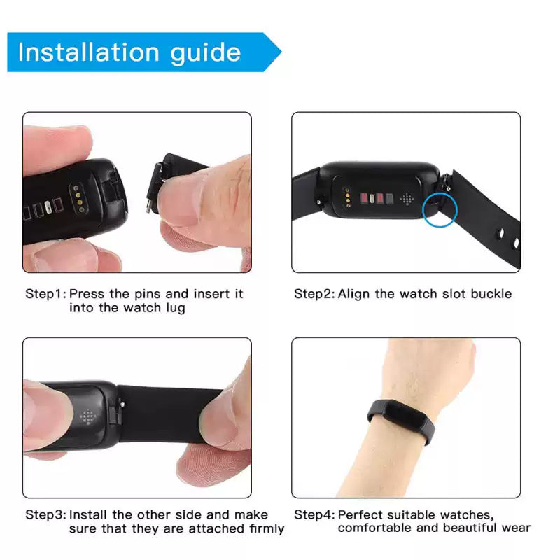 Cargue la imagen en el visor de la galería, Silicone Replacement Band for Fitbit Inspire 3 – Adjustable Strap
