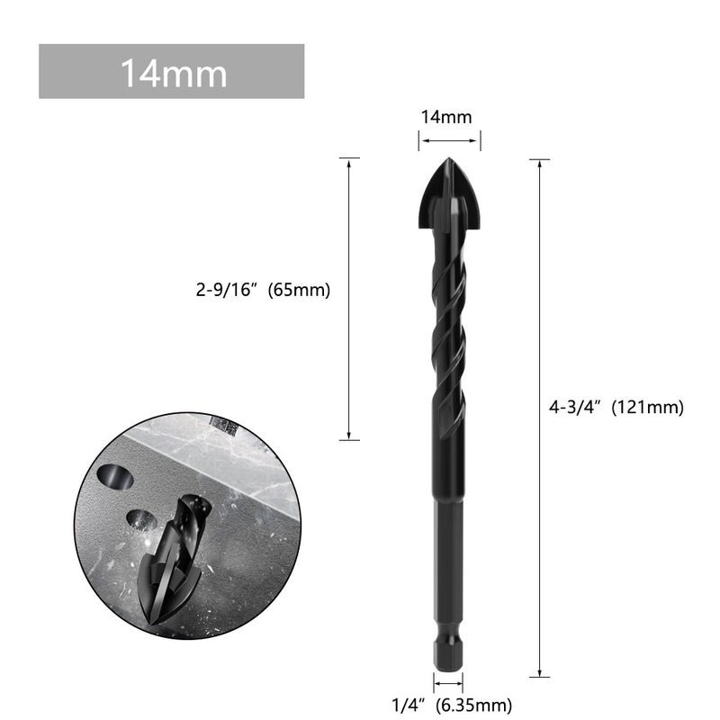 Load image into Gallery viewer, [9 in 1] Concrete Drill Bit Set Cross Carbide Tip Masonry Drill Bits Set (3 - 16mm)
