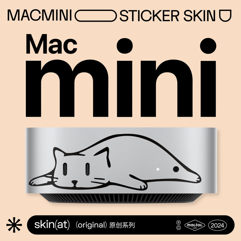Load image into Gallery viewer, 2024 Mac Mini M4 Desktop Protective Film, Cartoon Creative Cat and Dog Partial Stickers - Polar Tech Australia

