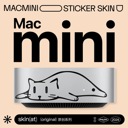 2024 Mac Mini M4 Desktop Protective Film, Cartoon Creative Cat and Dog Partial Stickers - Polar Tech Australia