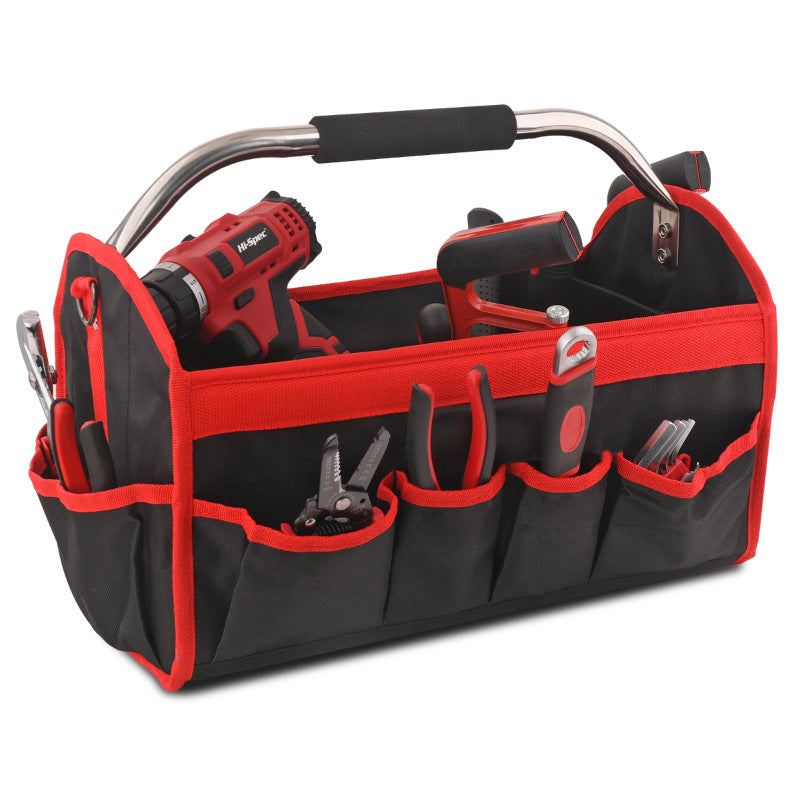 Load image into Gallery viewer, 16 Inch Large Capacity 8 Pockets Wide Mouth Electrician Open Top Tool Tote Bag Tool Storage Bag with Handle
