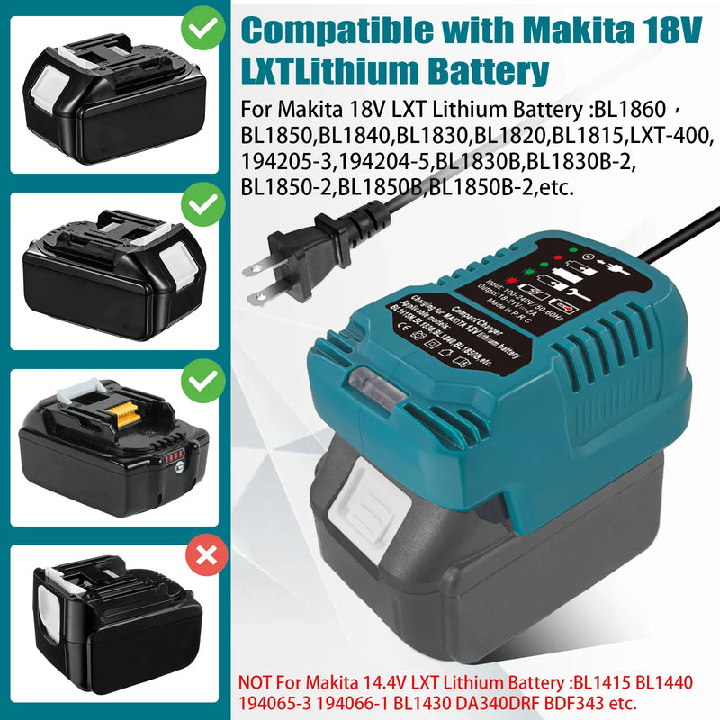 Chargez l&#39;image dans la visionneuse de la galerie, Replacement Mini Charger For Makita 18V Tool Battery - Polar Tech Australia
