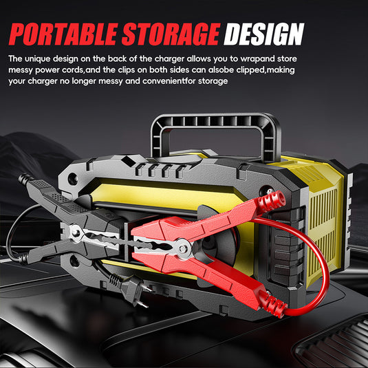 FOXSUR 12V 10A / 24V 5A Smart Automatic Battery Charger with Repair Mode, LCD Display & AU Plug - Polar Tech Australia