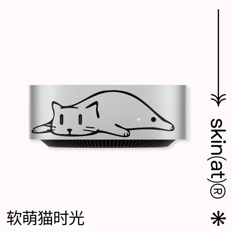 Load image into Gallery viewer, 2024 Mac Mini M4 Desktop Protective Film, Cartoon Creative Cat and Dog Partial Stickers - Polar Tech Australia
