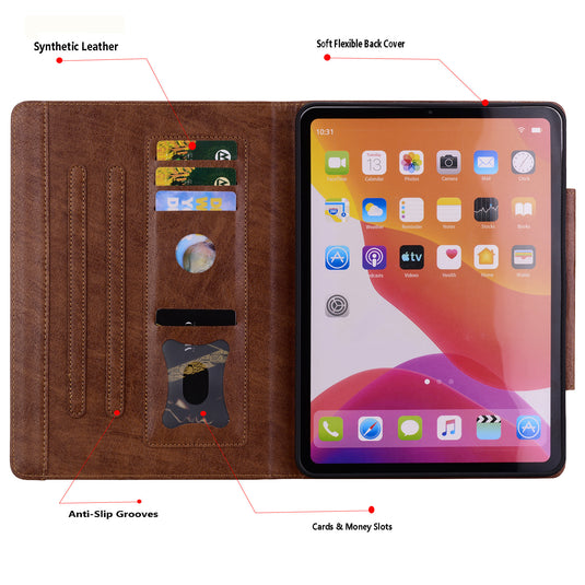Apple iPad 5/6 9.7'' 5/6th Gen (2017/2018) Business Retro Matte Leather Protective Case