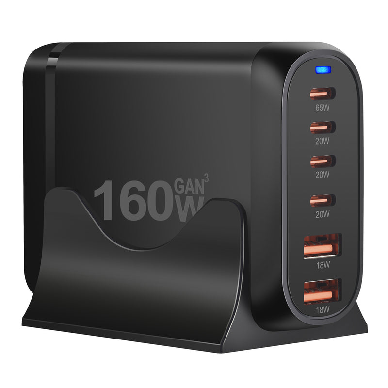 Cargue la imagen en el visor de la galería, [160W GaN][SAA Approved] Universal Phone Tablet Laptop MacBook PD+QC 6 Port USB Type-C Wall Charger Desktop Home Office Charging Station Power Adapter (AU Plug) - Polar Tech Australia
