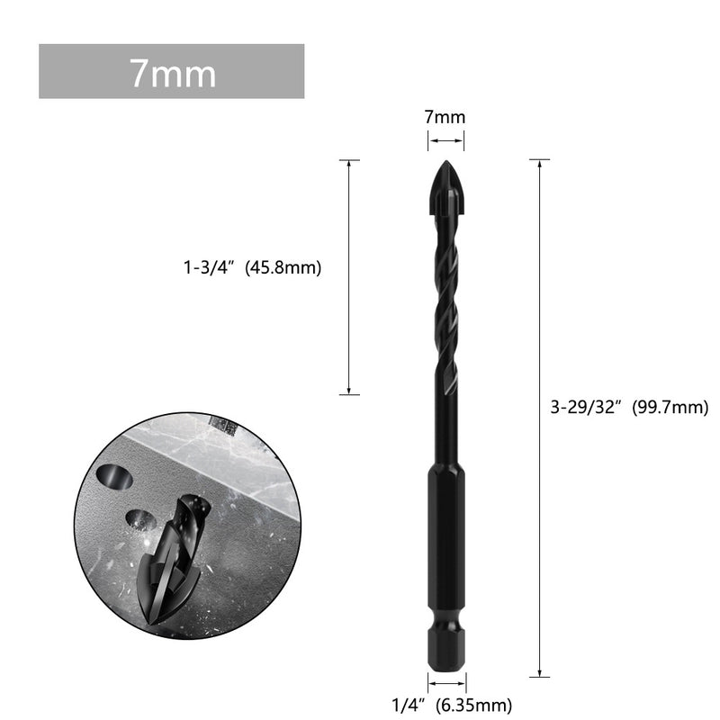 Load image into Gallery viewer, [9 in 1] Concrete Drill Bit Set Cross Carbide Tip Masonry Drill Bits Set (3 - 16mm)
