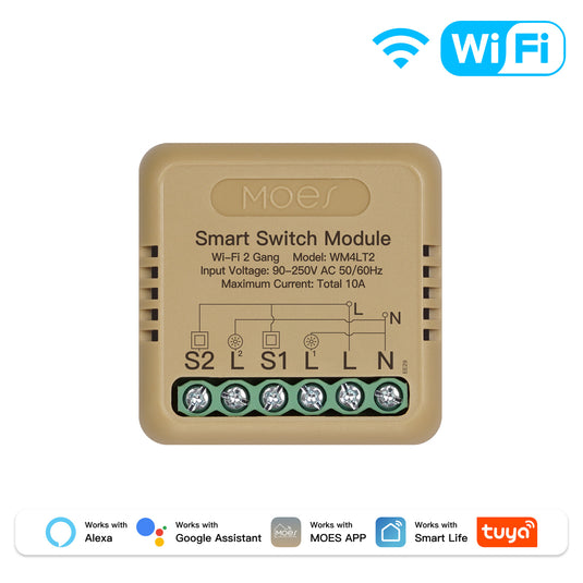 Moes Tuya 1/2/3/4 Gang Wireless WIFI Smart Switch Remote APP Control