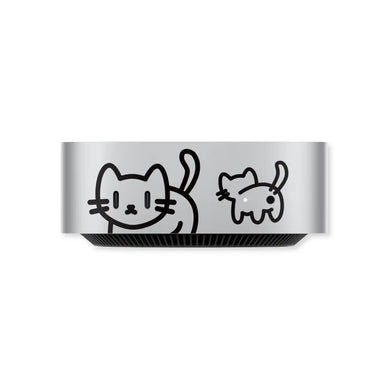 2024 Mac Mini M4 Desktop Protective Film, Cartoon Creative Cat and Dog Partial Stickers - Polar Tech Australia