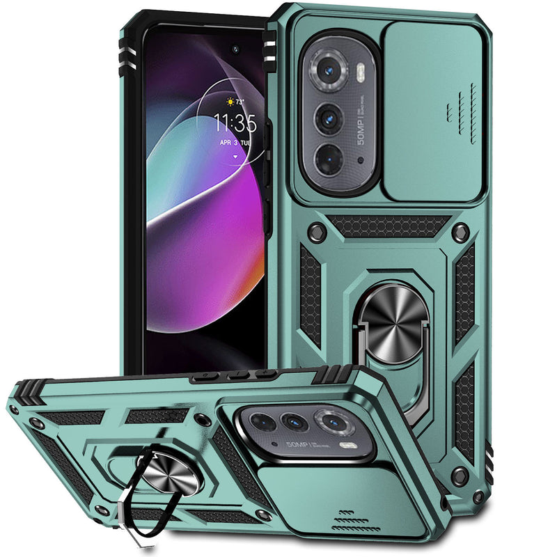 Chargez l&#39;image dans la visionneuse de la galerie, [Magnetic Ring Kickstand][Camera Cover] Motorola Moto Edge 2022 - Shield Shockproof Rugged Heavy Duty Case - Polar Tech Australia
