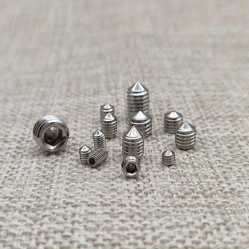 Cargue la imagen en el visor de la galería, [400 Pieces] Hex Socket Grub Screw Cone Point (M3. M4, M5, M6, M8)
