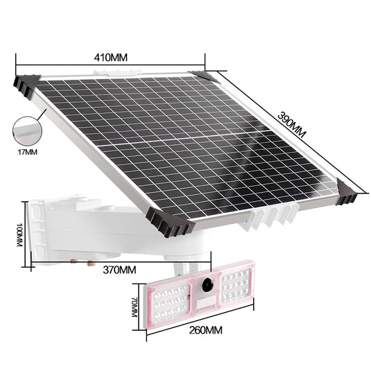 [Built-in 12V/30Ah Battery][With Flood Light] Universal 60W Solar Panel Powered 12V Power Supply CCTV Camera Wifi Bridge
