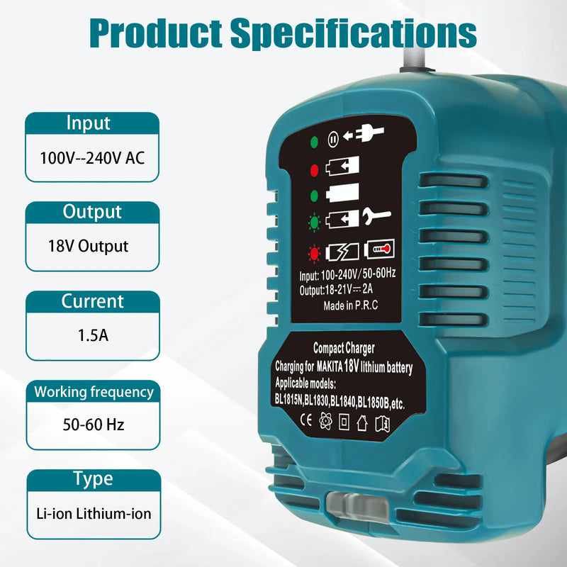 Chargez l&#39;image dans la visionneuse de la galerie, Replacement Mini Charger For Makita 18V Tool Battery - Polar Tech Australia
