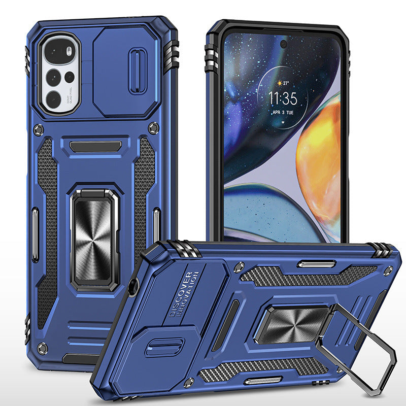 Load image into Gallery viewer, [Magnetic Rotable Kickstand][Slide Camera Cover] Motorola Moto G22 - Shield Shockproof Rugged Heavy Duty Case - Polar Tech Australia
