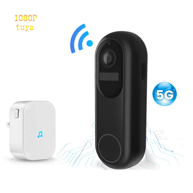 Load image into Gallery viewer, [Tuya Smart Home][With Chime] Tuya 1080P 2.4G &amp; 5G IP66 Wireless Remote Home Video Voice Intercom WIFI Doorbell
