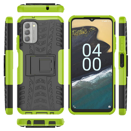 [Built-in Stand] Nokia G100 - Shield With Kickstand Hard PC Back Cover Soft TPU Dual Layer Protection Case - Polar Tech Australia