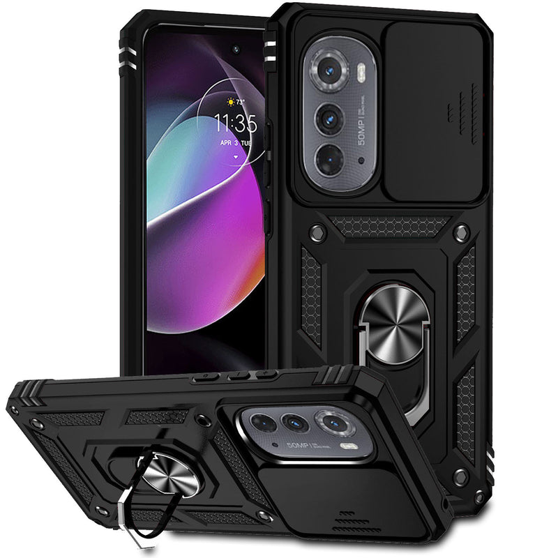 Chargez l&#39;image dans la visionneuse de la galerie, [Magnetic Ring Kickstand][Camera Cover] Motorola Moto Edge 2022 - Shield Shockproof Rugged Heavy Duty Case - Polar Tech Australia
