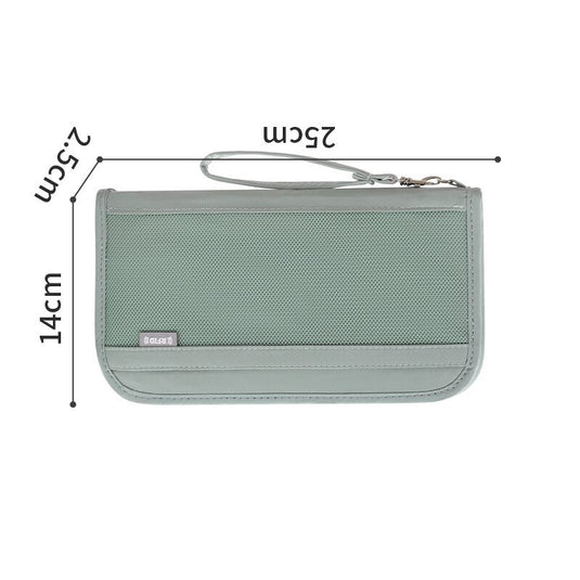 Larger Capacity RFID Blocking Travel Wallet Passport Holder – Water-Resistant Document Organiser with Card Slots & Wrist Strap - Polar Tech Australia