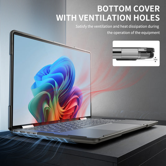 HP ENVY X360 14 14-inch (2024) Matte Transparent Cooling Stand and Shockproof Case - Polar Tech Australia