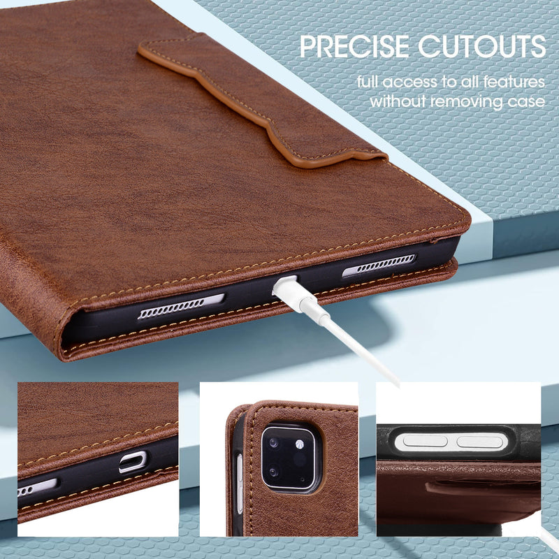 Cargue la imagen en el visor de la galería, Apple iPad 5/6 9.7&#39;&#39; 5/6th Gen (2017/2018) Business Retro Matte Leather Protective Case
