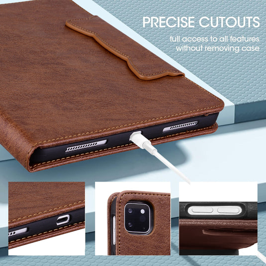 Apple iPad 5/6 9.7'' 5/6th Gen (2017/2018) Business Retro Matte Leather Protective Case
