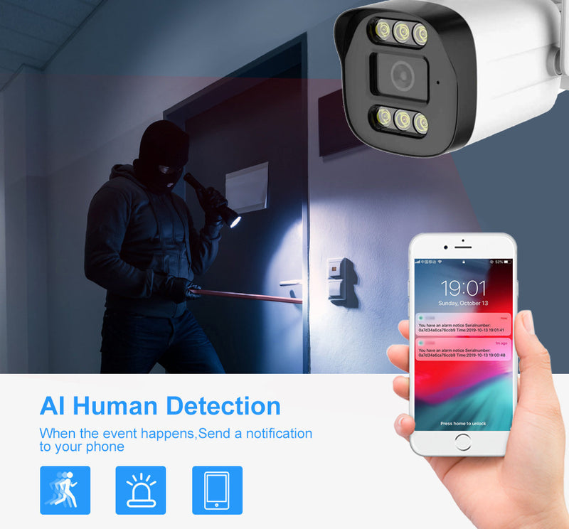 Load image into Gallery viewer, [TUYA Smart Home] 4MP FHD Wireless WIFI Bullet Outdoor Security Full Color Night Vision Camera - Polar Tech Australia
