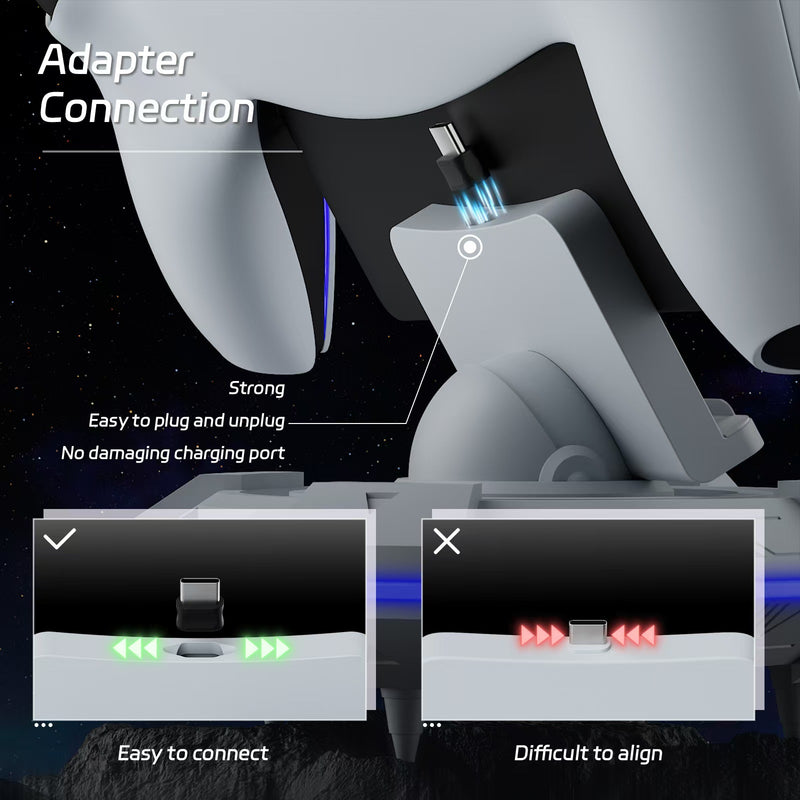 Load image into Gallery viewer, PS5 Portal Streaming Handheld Charging Dock - Spaceship Design with Vibrant RGB Lights - Polar Tech Australia
