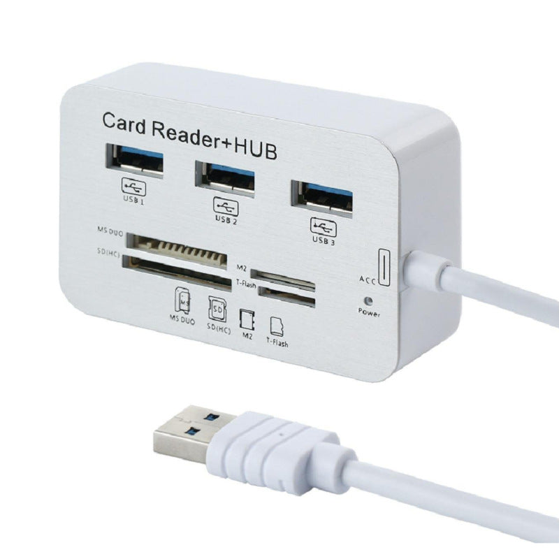 Load image into Gallery viewer, [7-in-1] Type C USB 3.0 Hub Card Reader – Computer Expansion with Multiple Interfaces (COMBO Card Reader + HUB) - Polar Tech Australia
