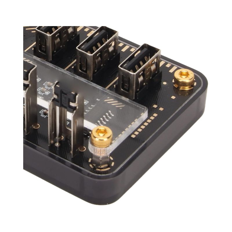 Cargue la imagen en el visor de la galería, Retro look USB Hub with Volume Control RGB Ambient Light for Win PC for OS X Laptop Boyfriend Gift
