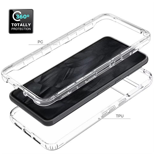 Google Pixel 7A - TPU 2 in1 Full Covered Clear Transparent Protection Heavy Duty Case - Polar Tech Australia