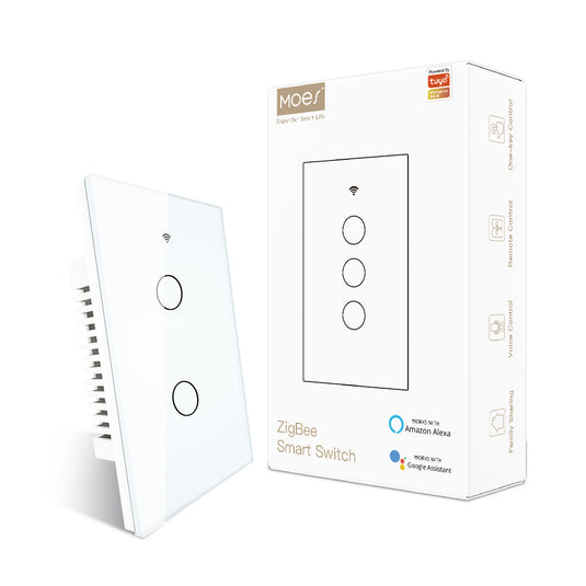 [TUYA Smart Home] MOES TUYA WiFi Smart Touch Switch Home Light Fan Remote Control 1/2/3/4 Gang Wall Switch Panel