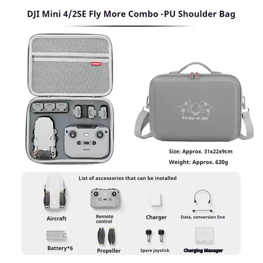 DJI Mini 3/4 Pro/2 SE Storage Bag Portable Case - Polar Tech Australia