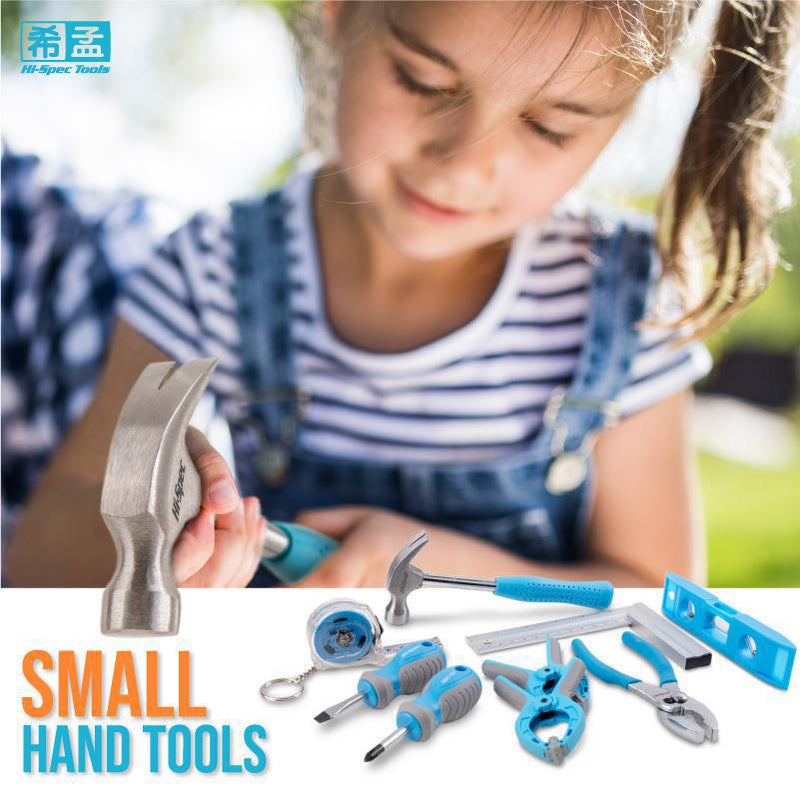 Load image into Gallery viewer, 17 in 1 Hi-Spec Kid&#39;s Blue Tool Kit Set with DIY Hand Kid friendly Tool Set Kit Truck Case

