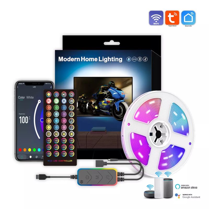 Cargue la imagen en el visor de la galería, RGB Lighting TV LED Backlights USB Backlight Strip 300CM WiFi &amp; Remote Control
