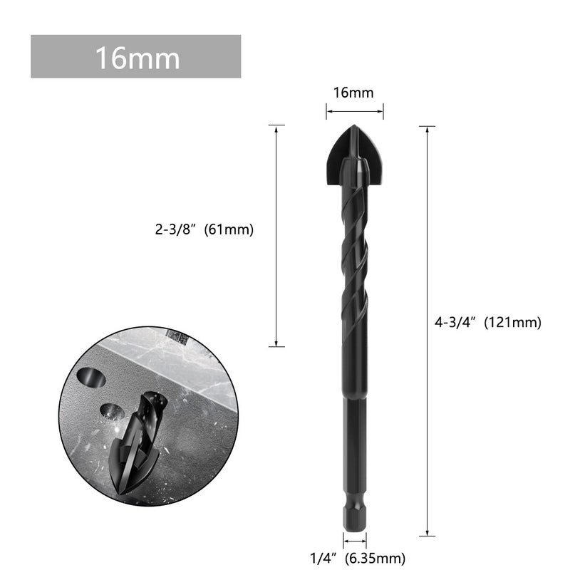 Load image into Gallery viewer, [9 in 1] Concrete Drill Bit Set Cross Carbide Tip Masonry Drill Bits Set (3 - 16mm)

