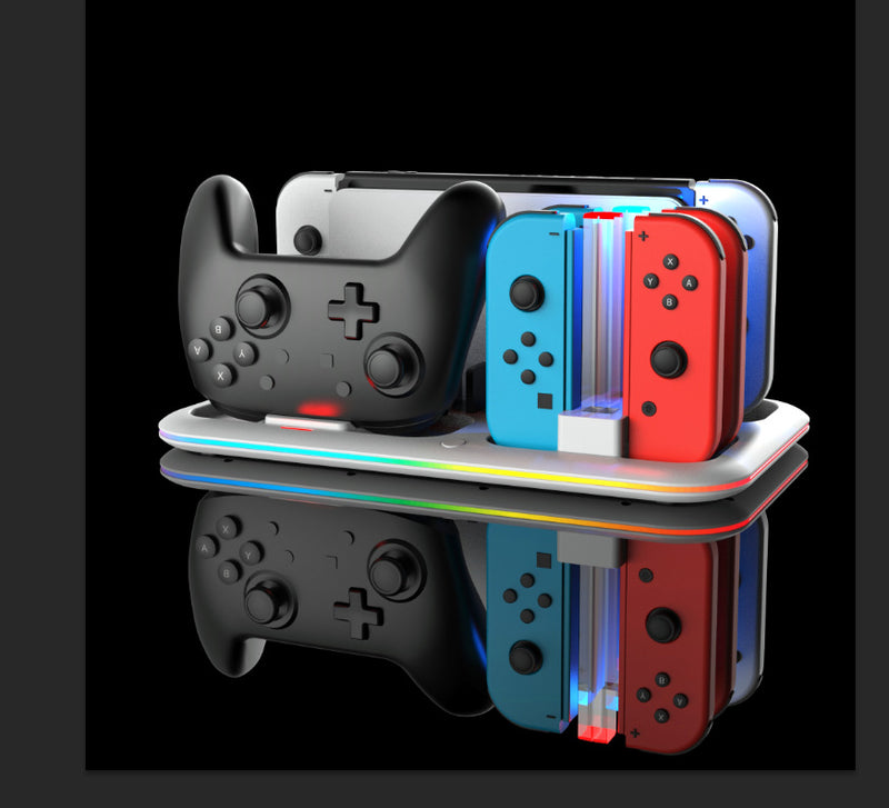 Load image into Gallery viewer, Nintendo Switch All-in-one Multifunction Charging Stand with Cooling Fan &amp; RBG Light Effect &amp; Disc Storage - Polar Tech Australia
