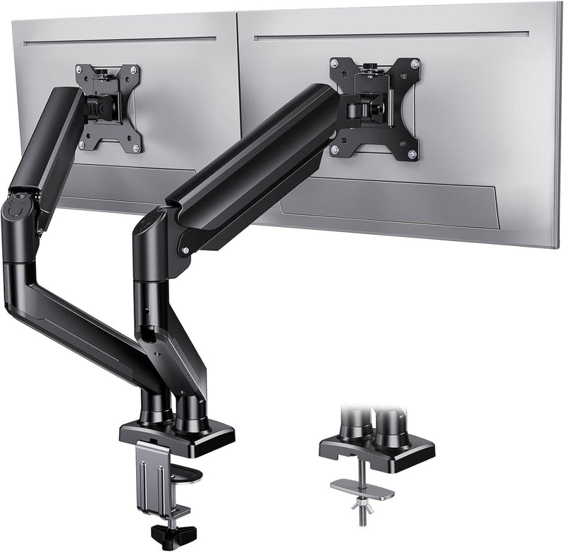 360 Monitor Hand Rotation Dual Monitor 360° rotate Stand for Desk, Adjustable Gas Spring Double ...
