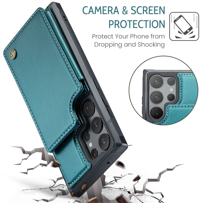 Cargue la imagen en el visor de la galería, [With Card Slot] Samsung Galaxy S26/Plus/Ultra - RFID Flip Premium Leather Wallet Series Case
