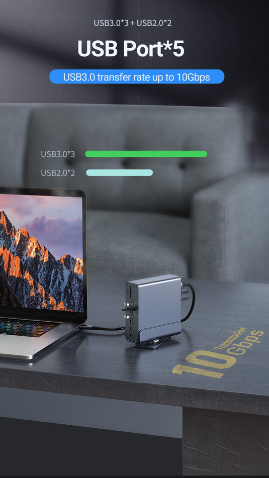 [15-in-1] Type C USB 3.0 HDMI DP Ethernet PD – Computer Port Expansion with Multiple Interfaces (COMBO Card Reader + HUB) Dock Station - Polar Tech Australia