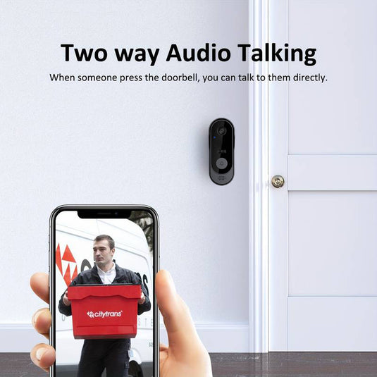 [Tuya Smart Home][With Chime] Tuya HD IP66 Wireless Remote Home Video Voice Intercom WIFI Doorbell (Copy) - Polar Tech Australia