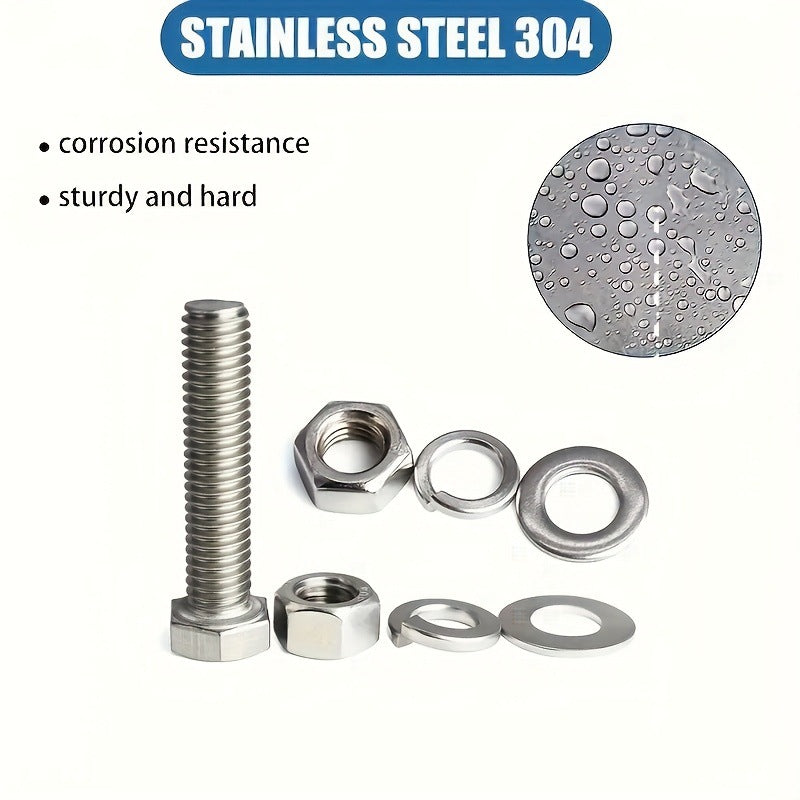 Cargue la imagen en el visor de la galería, [240 Pieces] Stainless Steel M4 M5 Hex Socket Screws, Bolts, Nuts Washers &amp; Lock Washers Set with Storage Box
