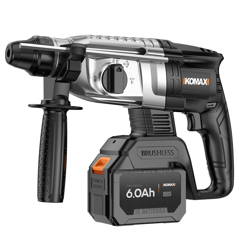 Cargue la imagen en el visor de la galería, [Bundle Kit] Komax 21V 1000W High Power Cordless Electric hammer Drill 26mm rotary machine SDS plus with 3 modes, cordless drill machine with reverse/forward switch, Brushless motor
