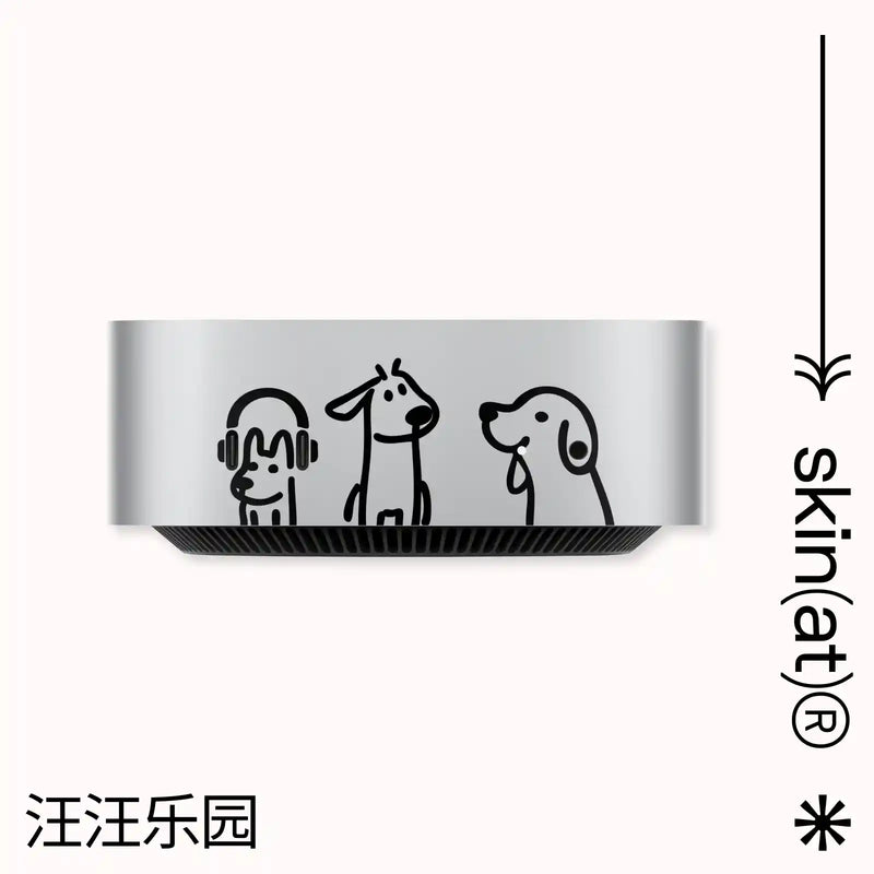 Load image into Gallery viewer, 2024 Mac Mini M4 Desktop Protective Film, Cartoon Creative Cat and Dog Partial Stickers - Polar Tech Australia
