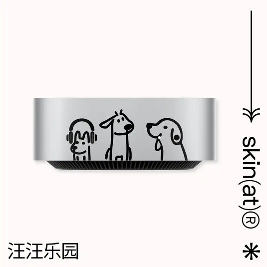 2024 Mac Mini M4 Desktop Protective Film, Cartoon Creative Cat and Dog Partial Stickers - Polar Tech Australia